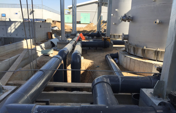 北京博天大同污水處理工程用大口徑CPVC管、UPVC管道閥門